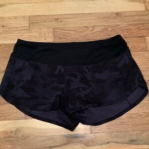 Camo lulu lemon running shorts